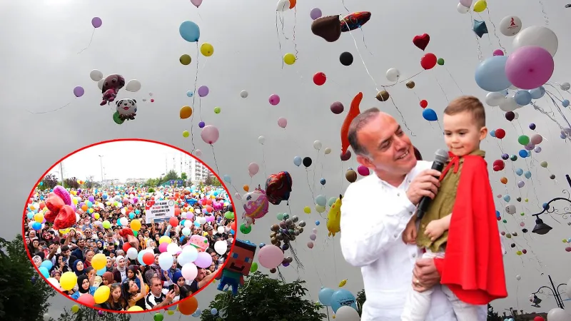 Ali Asaf'ın Dileği Gerçek Oldu: Gökyüzü Balonlarla Şenlendi!
