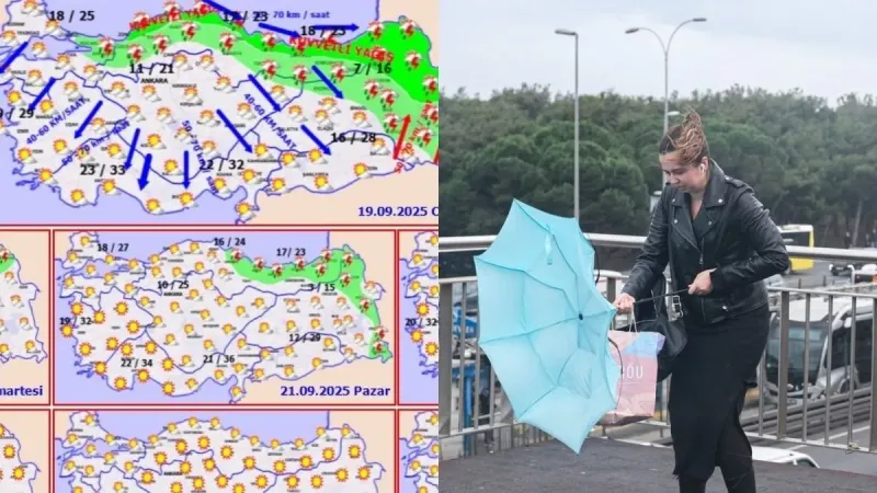 Meteoroloji’den 4 bölge için kuvvetli yağış ve fırtına alarmı! İstanbul’da poyraz sert esecek: Gece soğuğu kapıda! İşte uyarı verilen iller…