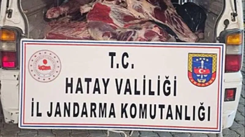 Minibüste 1 Ton Kaçak Et! Hatay'da Şok Baskın!